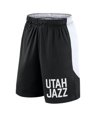 Men's Black/White Utah Jazz Launch Performance Shorts