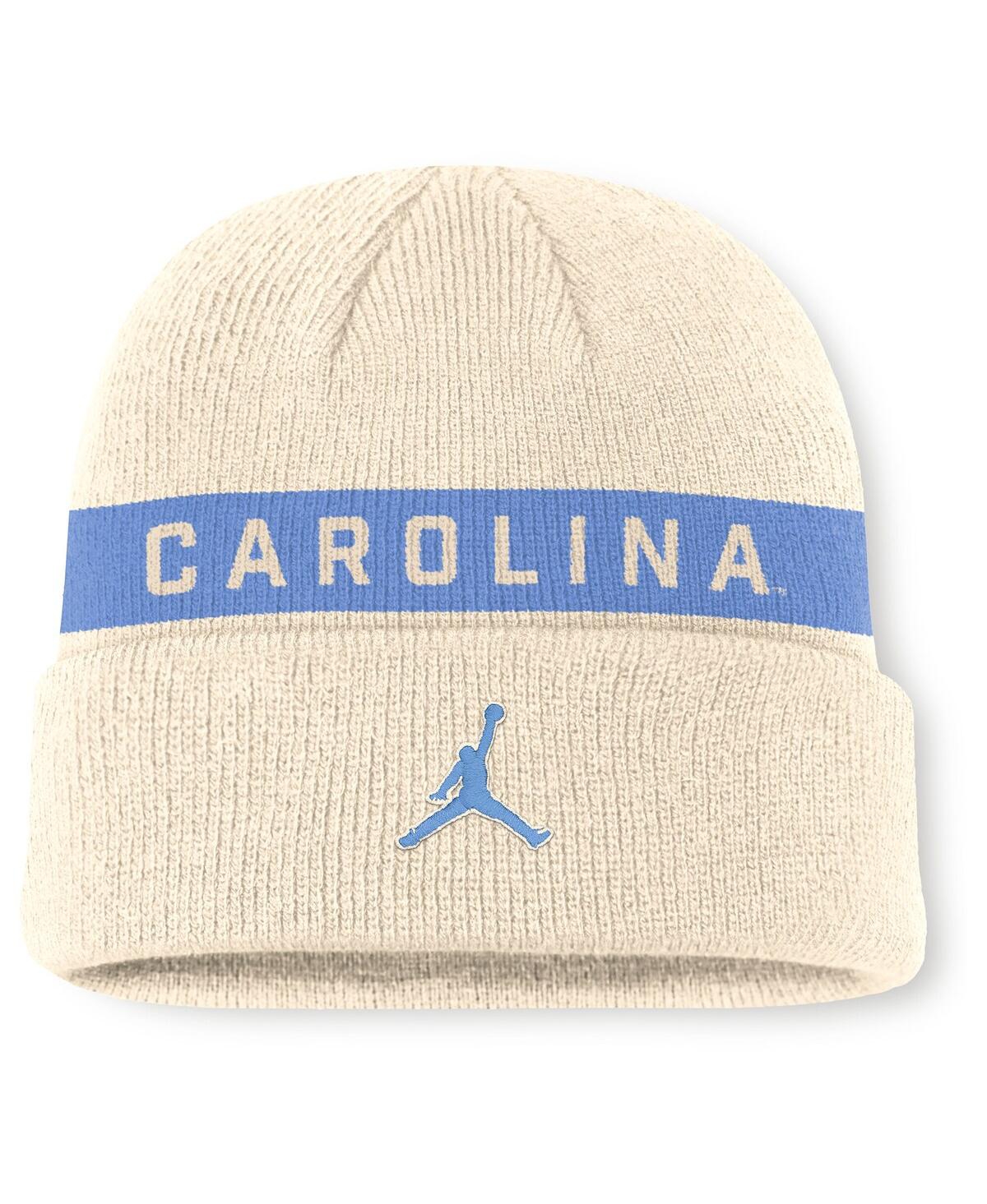 Jordan Men's Natural/light Blue North Carolina Tar Heels Peak Primetime Utility Cuffed Knit Hat
