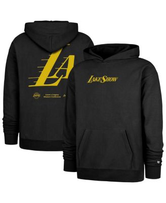 '47 Brand - Men's Black Los Angeles Lakers 2024/25 City Edition Double Crossover Foundation Pullover Hoodie