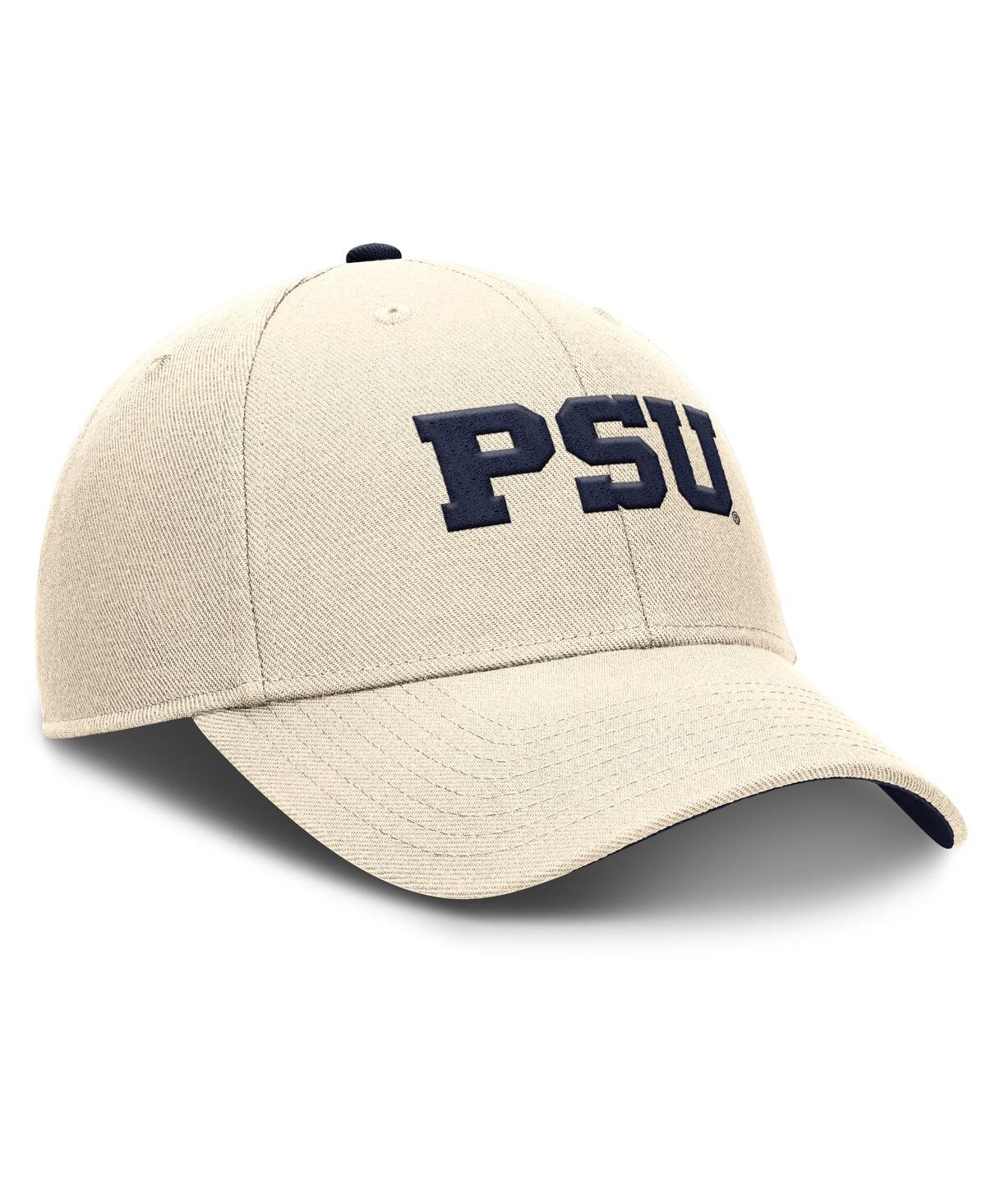 Nike Natural Penn State Nittany Lions Rise Primetime Performance Trucker Adjustable Hat In Brown