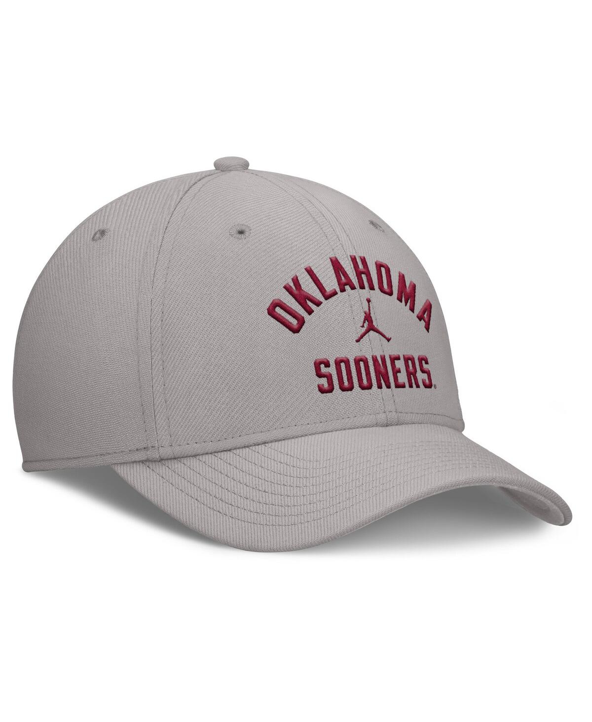 Jordan Men's Gray Oklahoma Sooners Rise Prep Performance Flex Hat In Gray