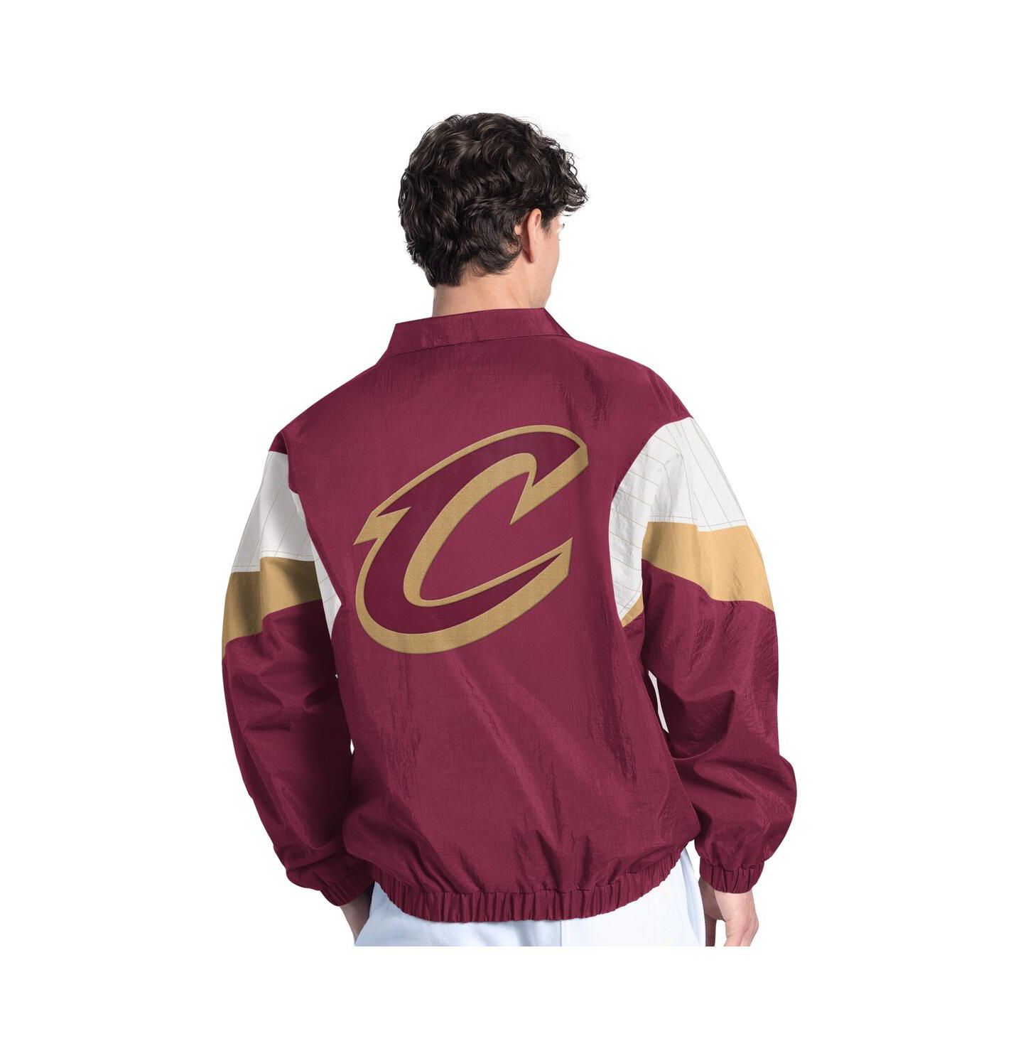 Мужская куртка Starter Wine Cleveland Cavaliers Yard Line Full-Zip — фото 2