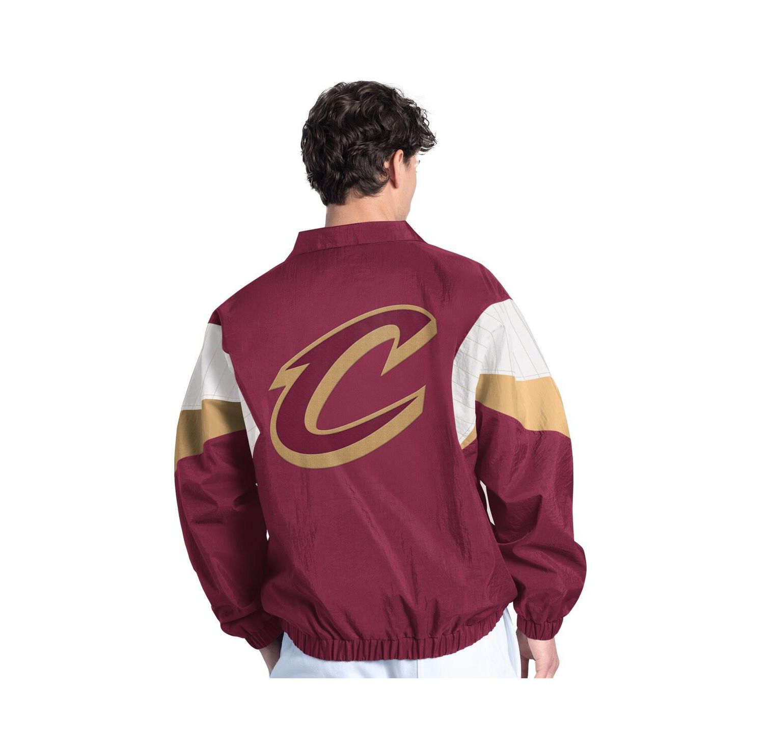 Men's Wine Cleveland Cavaliers Yard Line Full-Zip Jacket