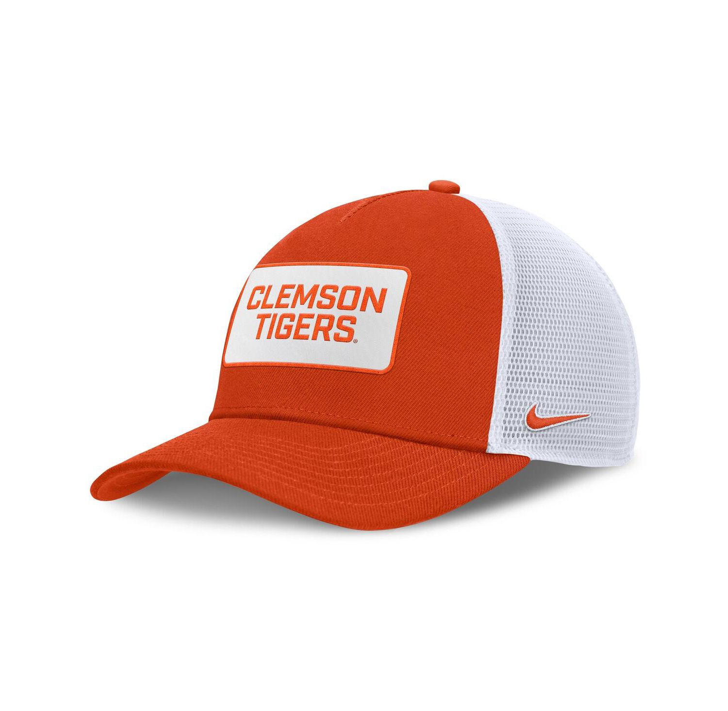 Men's Orange/White Clemson Tigers 2025 On-Field Rise Patch Trucker Adjustable Hat