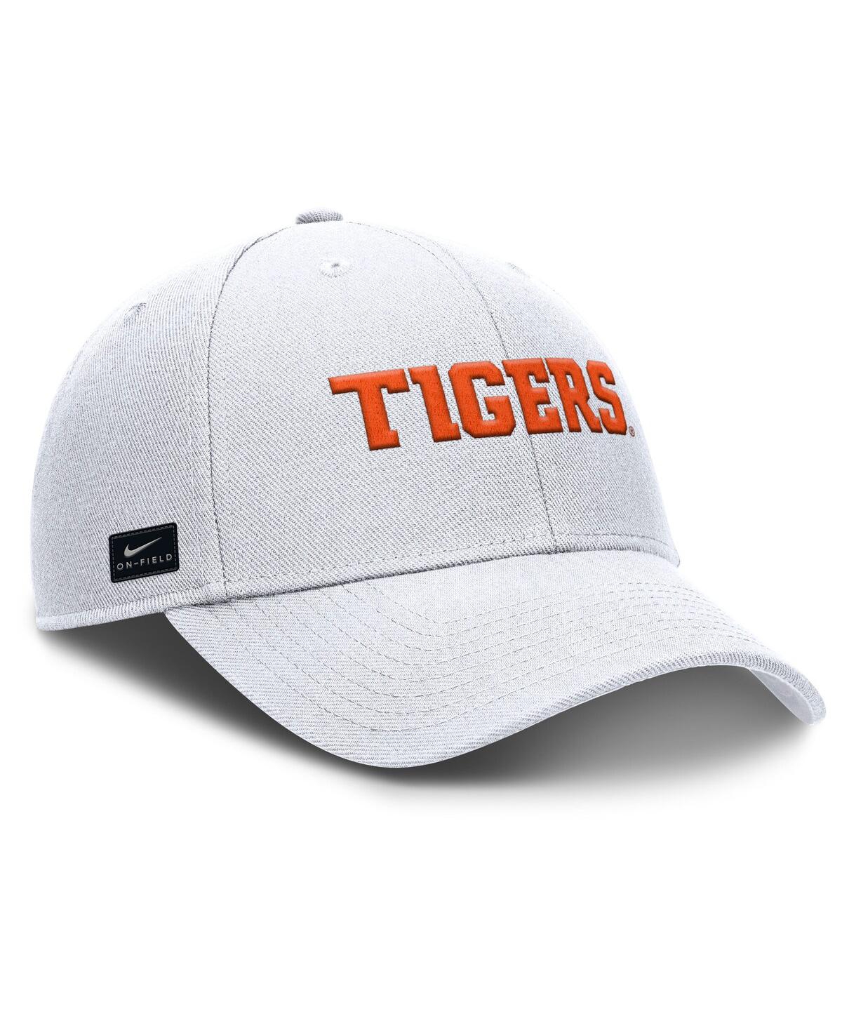 Nike Men's White Clemson Tigers 2025 On-field Rise Performance Adjustable Hat In White