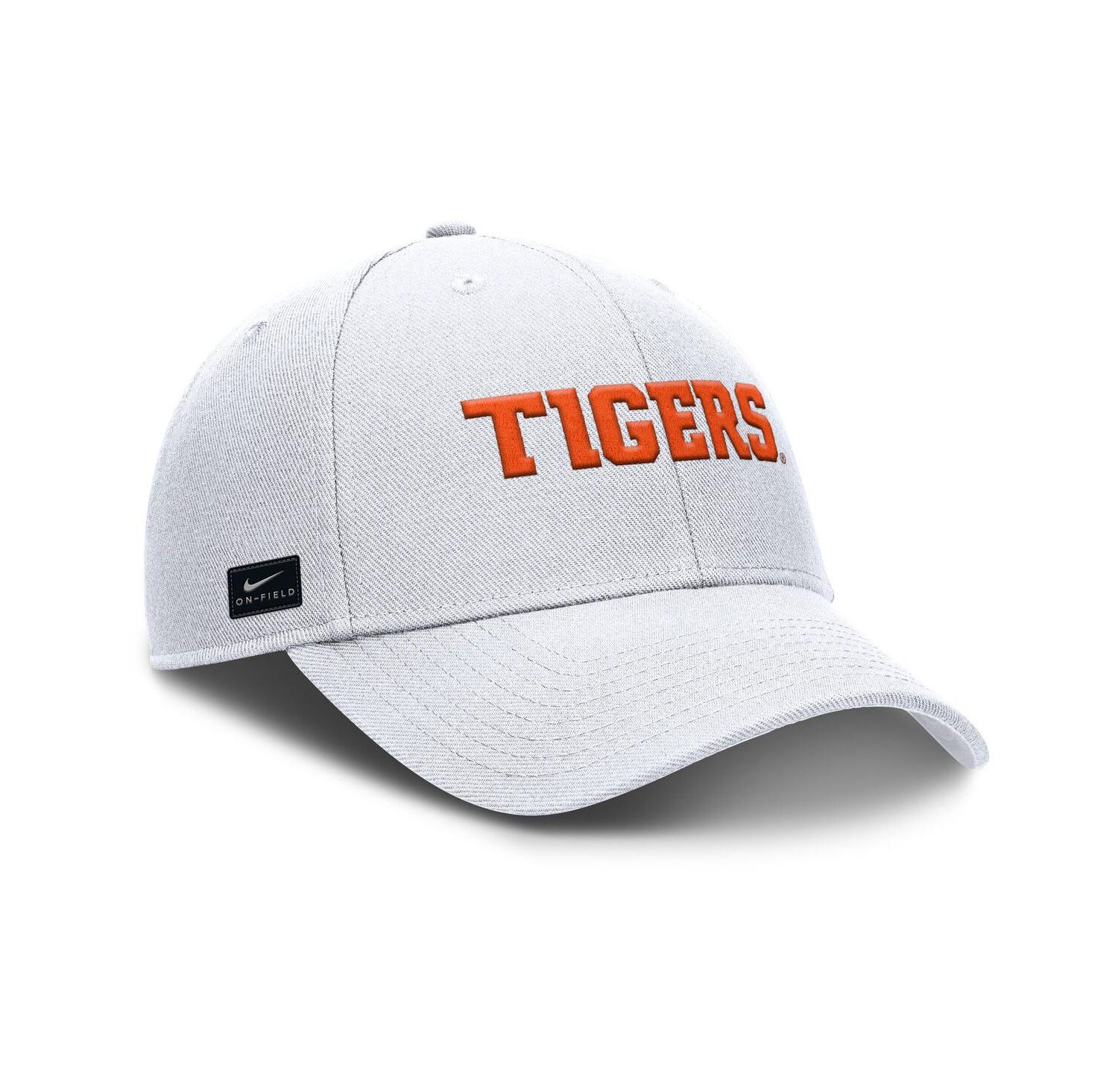 Men's White Clemson Tigers 2025 On-Field Rise Performance Adjustable Hat