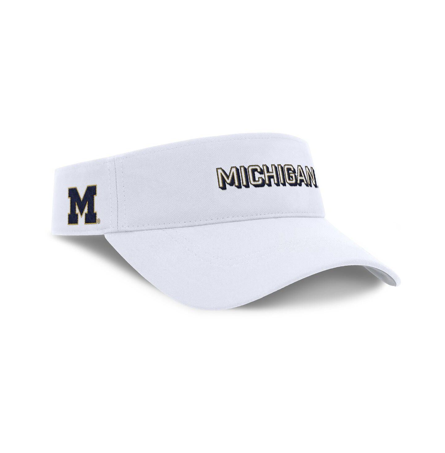 Мужские козырьки Jordan White Michigan Wolverines 2025 On-Field Gameday Performance Ace Adjustable Hat — фото 3