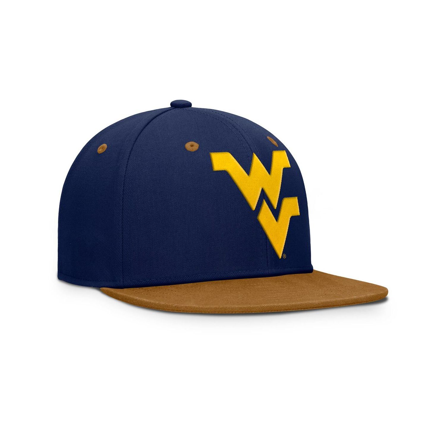 Men's Navy/Brown West Virginia Mountaineers Noboa Fitted Hat
