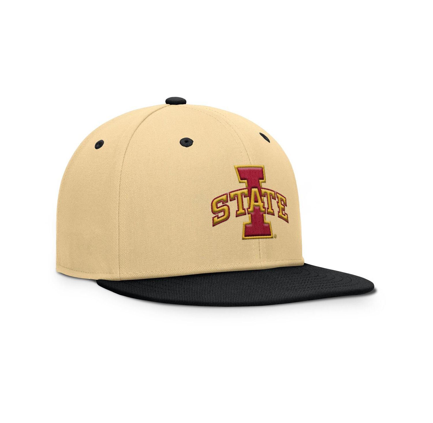 Men's Khaki/Black Iowa State Cyclones Balance Fitted Hat