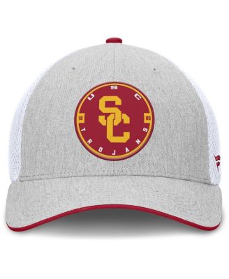 Men's Heather Gray/White USC Trojans Trigger Flex Hat