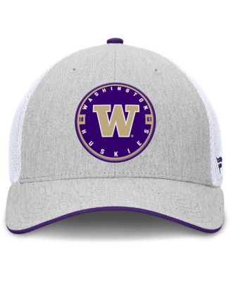 Men's Heather Gray/White Washington Huskies Trigger Flex Hat