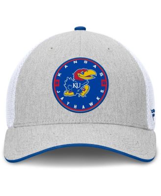 Men's Heather Gray/White Kansas Jayhawks Trigger Flex Hat