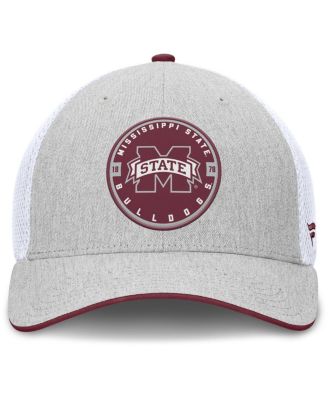 Men's Heather Gray/White Mississippi State Bulldogs Trigger Flex Hat