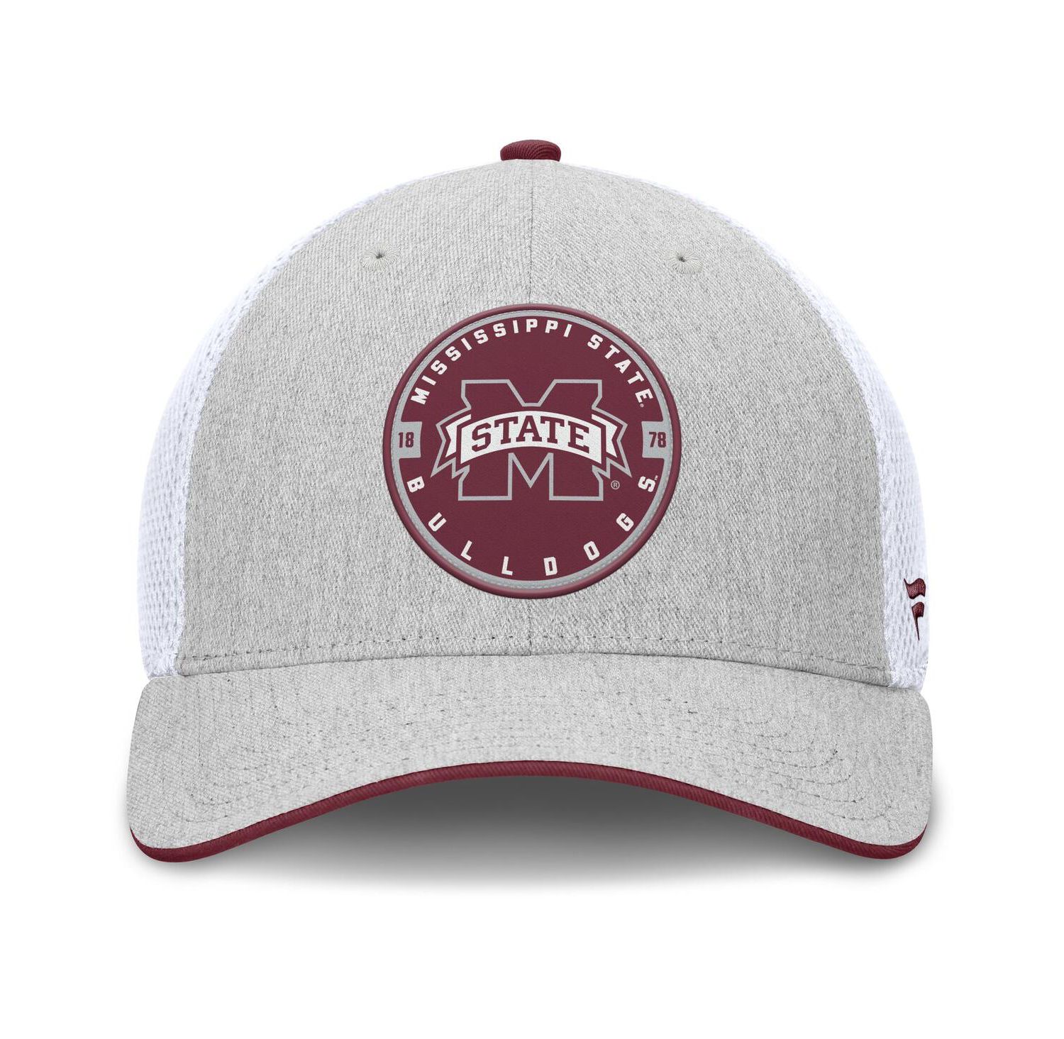 Men's Heather Gray/White Mississippi State Bulldogs Trigger Flex Hat
