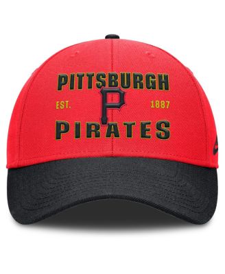 Men's Crimson/Black Pittsburgh Pirates Neon 90s Rise Adjustable Hat