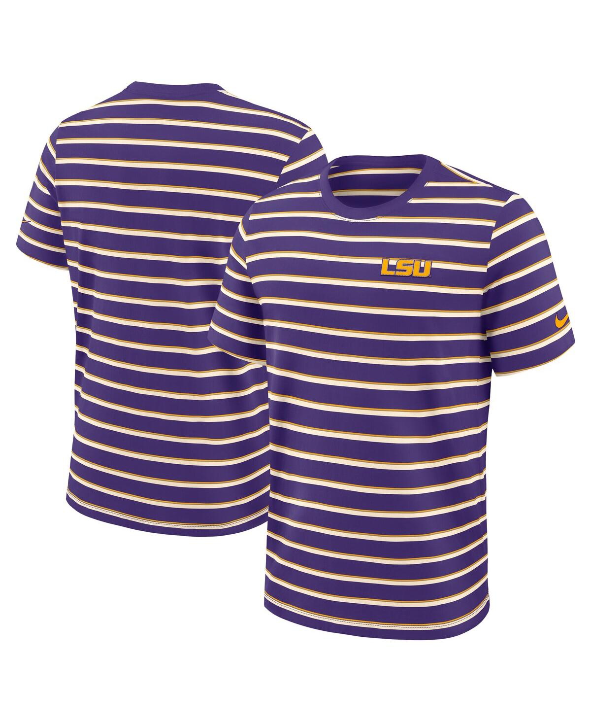 Nike Purple Lsu Tigers Athletic Prep Legacy Summit Stripe T-shirt In Blue