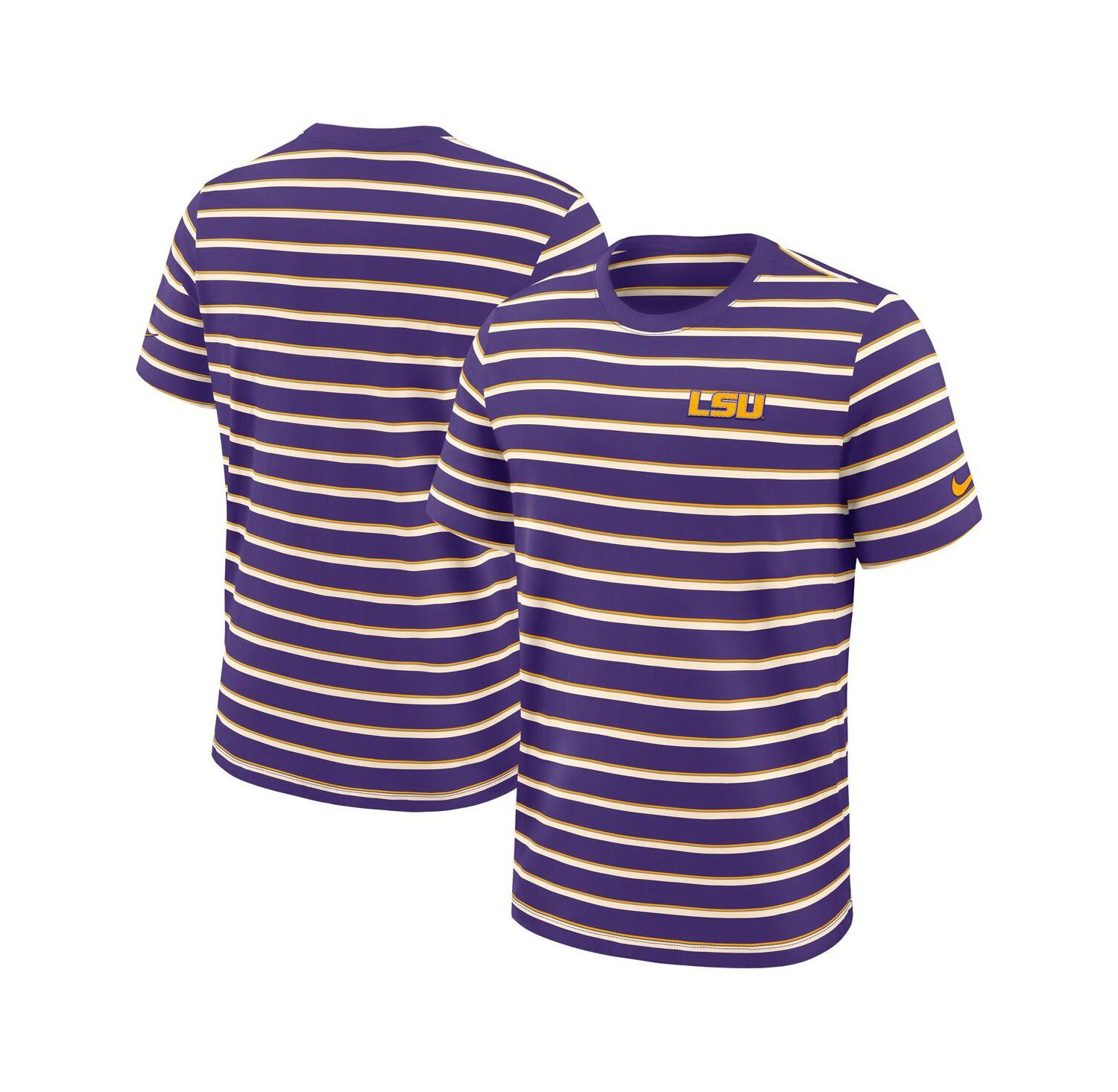 Men's Purple LSU Tigers Athletic Prep Legacy Summit Stripe T-Shirt