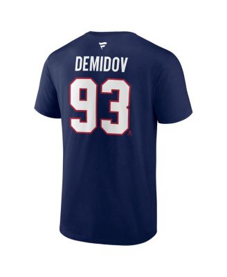 Men's Ivan Demidov Navy Montreal Canadiens Authentic Stacked Name Number T-Shirt