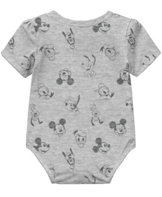 Baby Boys 3-Pack Mickey Mouse Short Sleeve Bodysuit