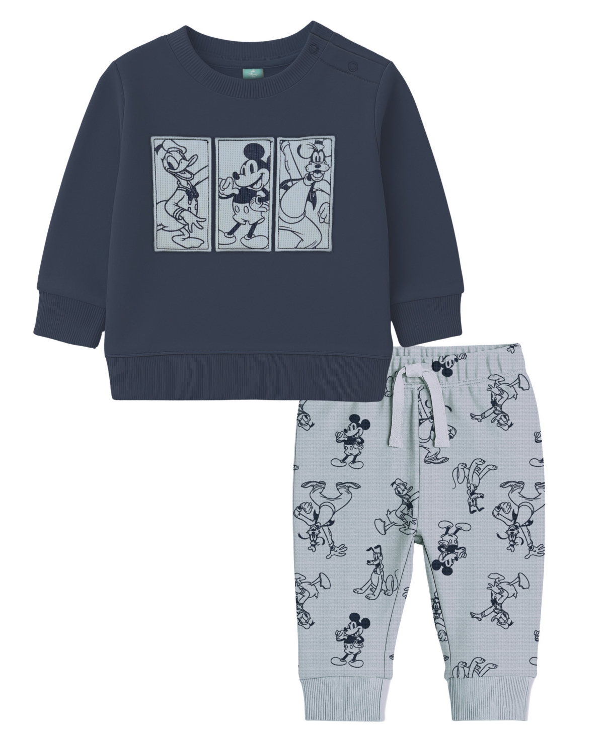 Disney Baby Boys 2-piece Mickey And Friends Sweatshirt And Jogger Set In Gray