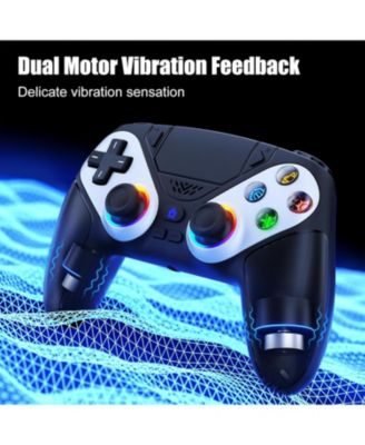 LED Wireless Controller for PS5, Compatible with PS5 Pro/Slim/PC, Dual Vibration, Turbo, 6-Axis Motion, 3.5mm Audio Jack, Speaker & Customizable Colors