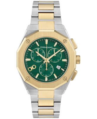 Ferragamo - Men's Swiss Chronograph Edge Two-Tone Stainless Steel Bracelet Watch 42mm