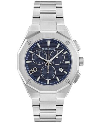 Men's Swiss Chronograph Edge Stainless Steel Bracelet Watch 42mm