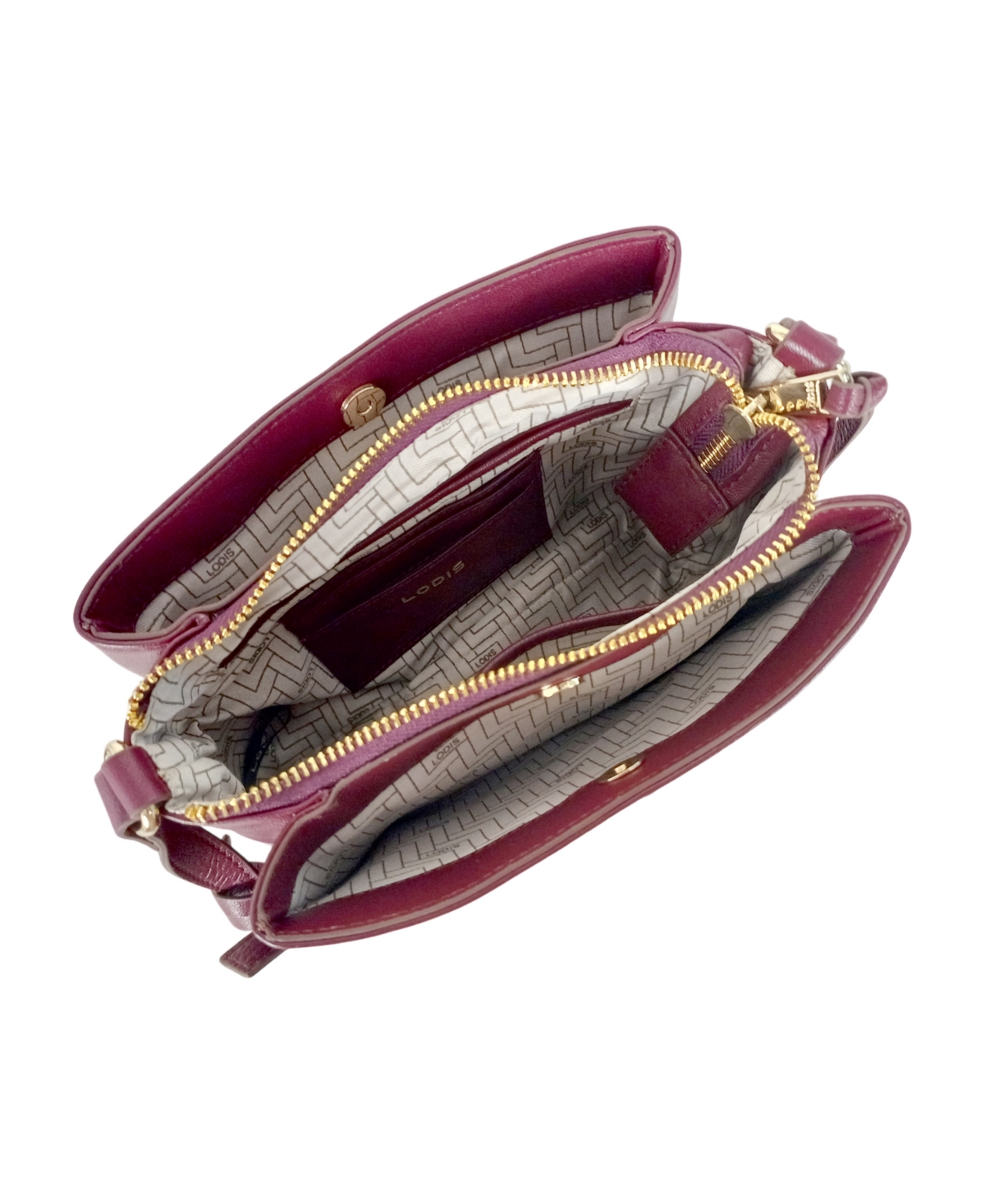Lodis Nicks Small Crossbody Bag In Burgundy