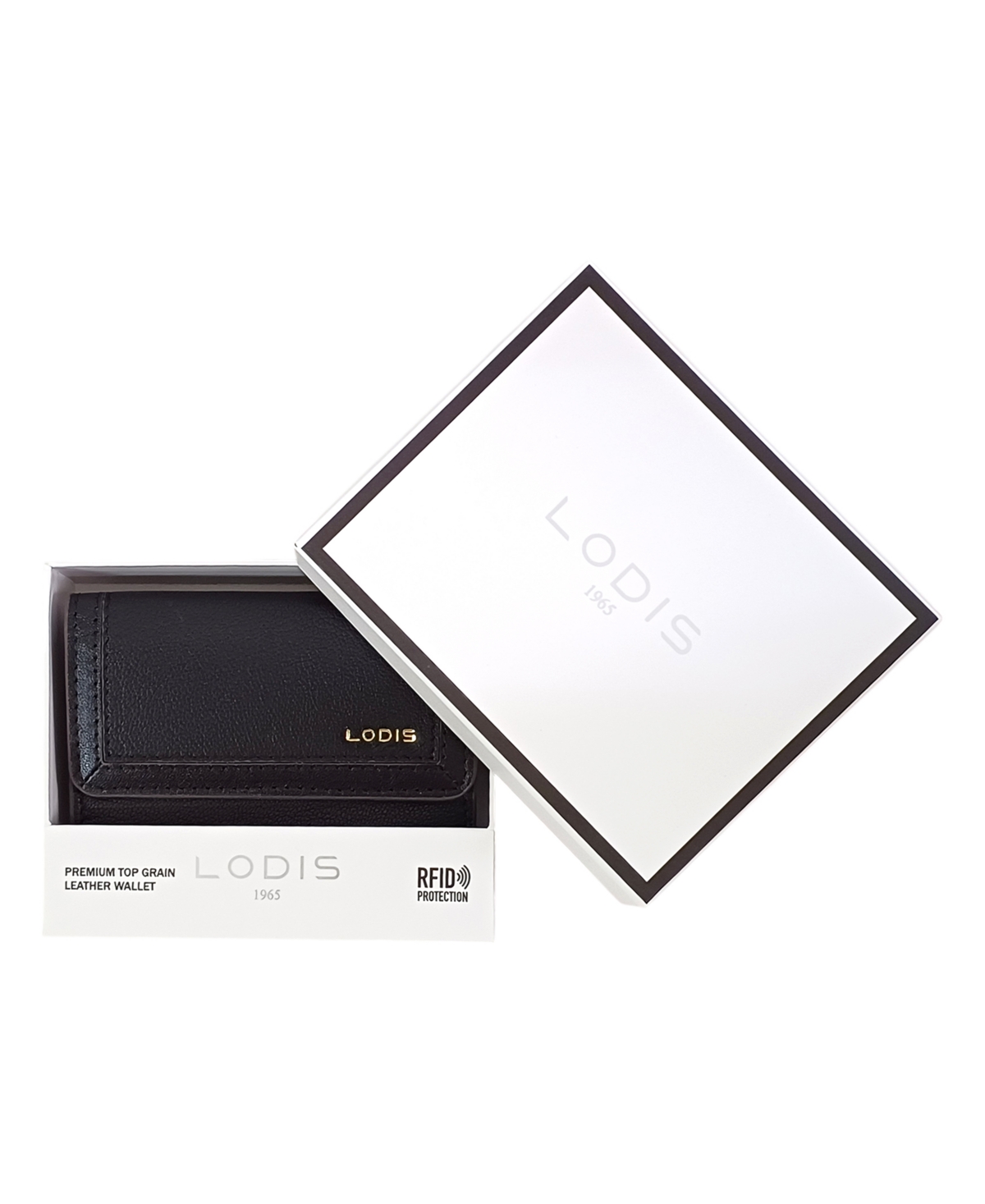 Lodis Deluxe French Bifold Wallet In Black