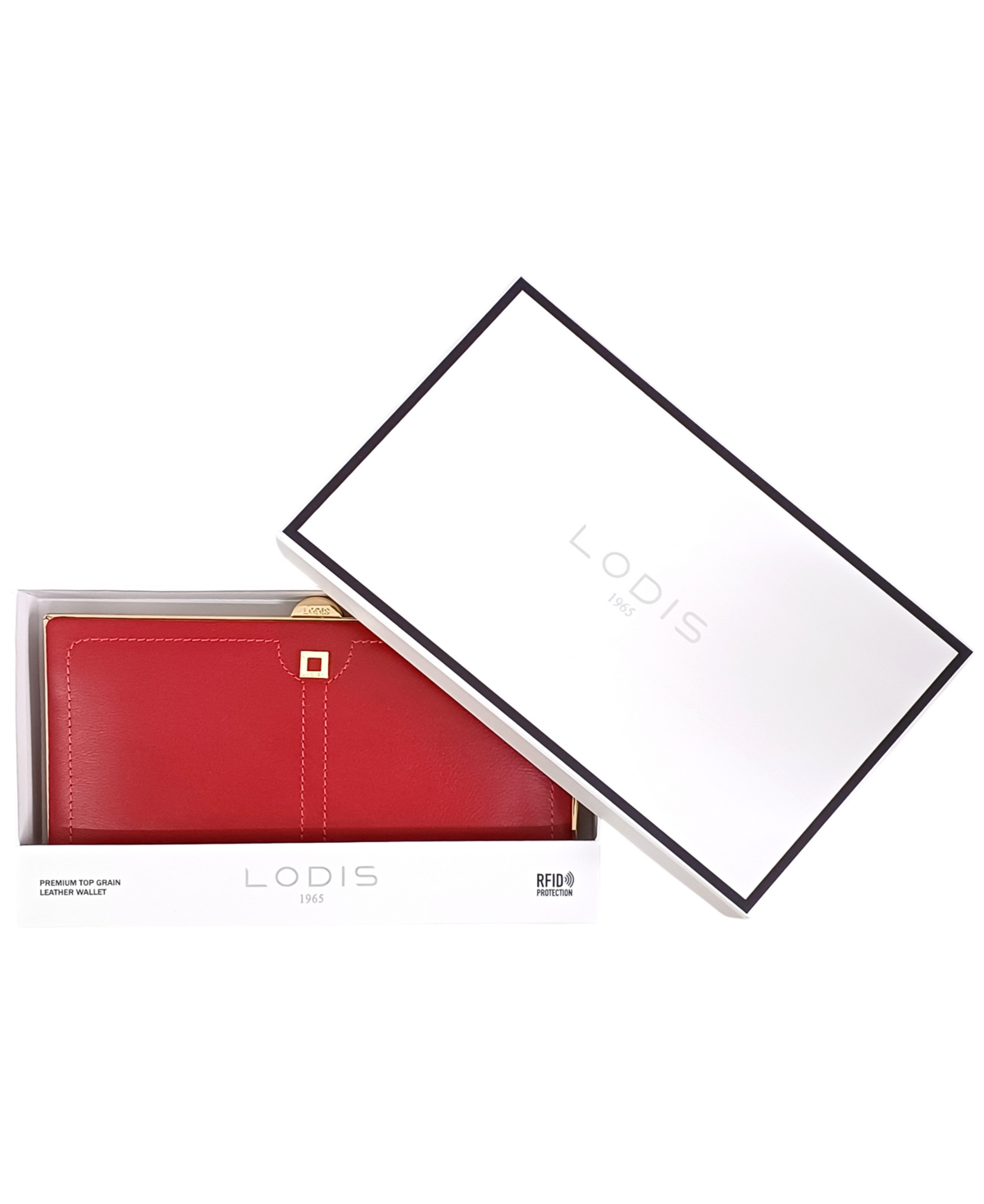 Lodis Glace Frame Lock Clutch In Red