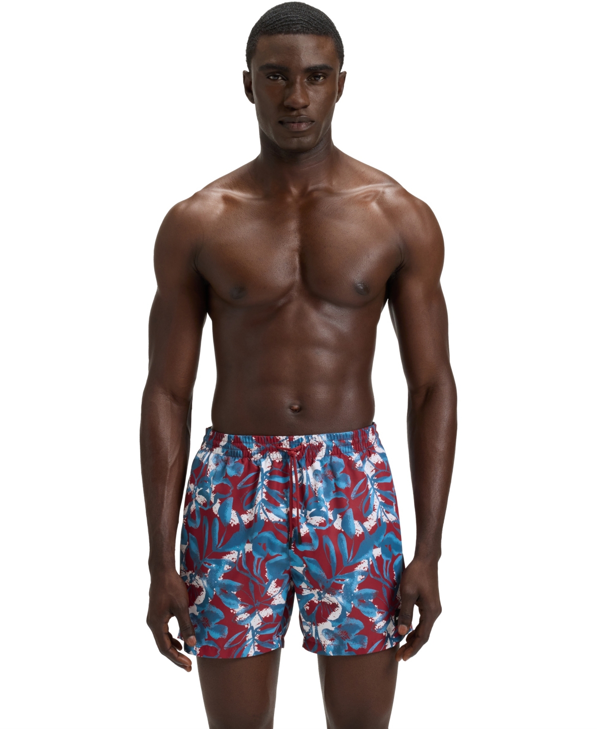 Boss by Hugo Men's Seasonal Print Fully Lined Swim Shorts