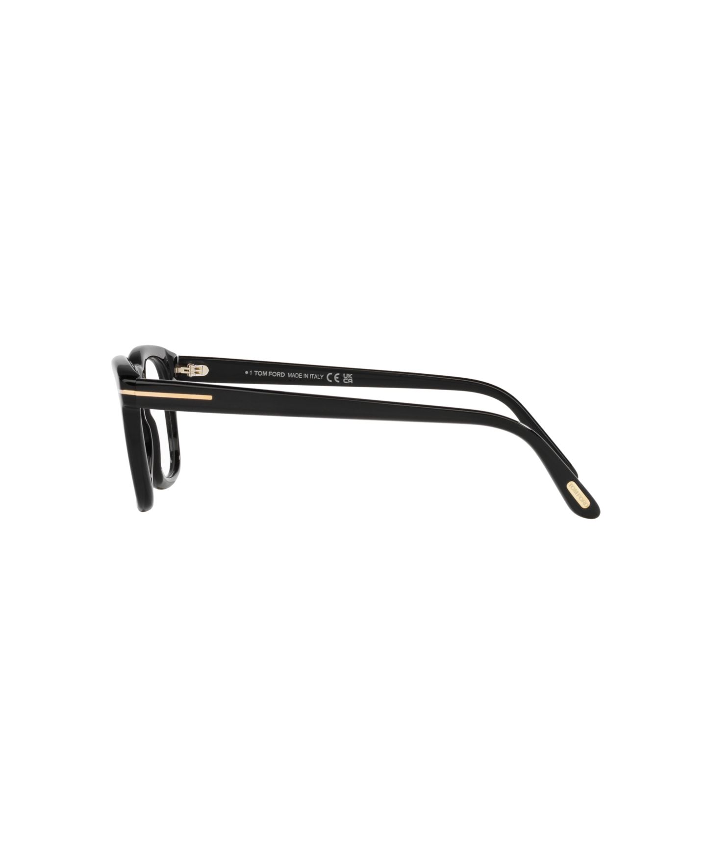 Мужские очки Tom Ford Man Square Plastic FT5870-B Eyeglasses, цвет: Чёрный блестящий — фото 3