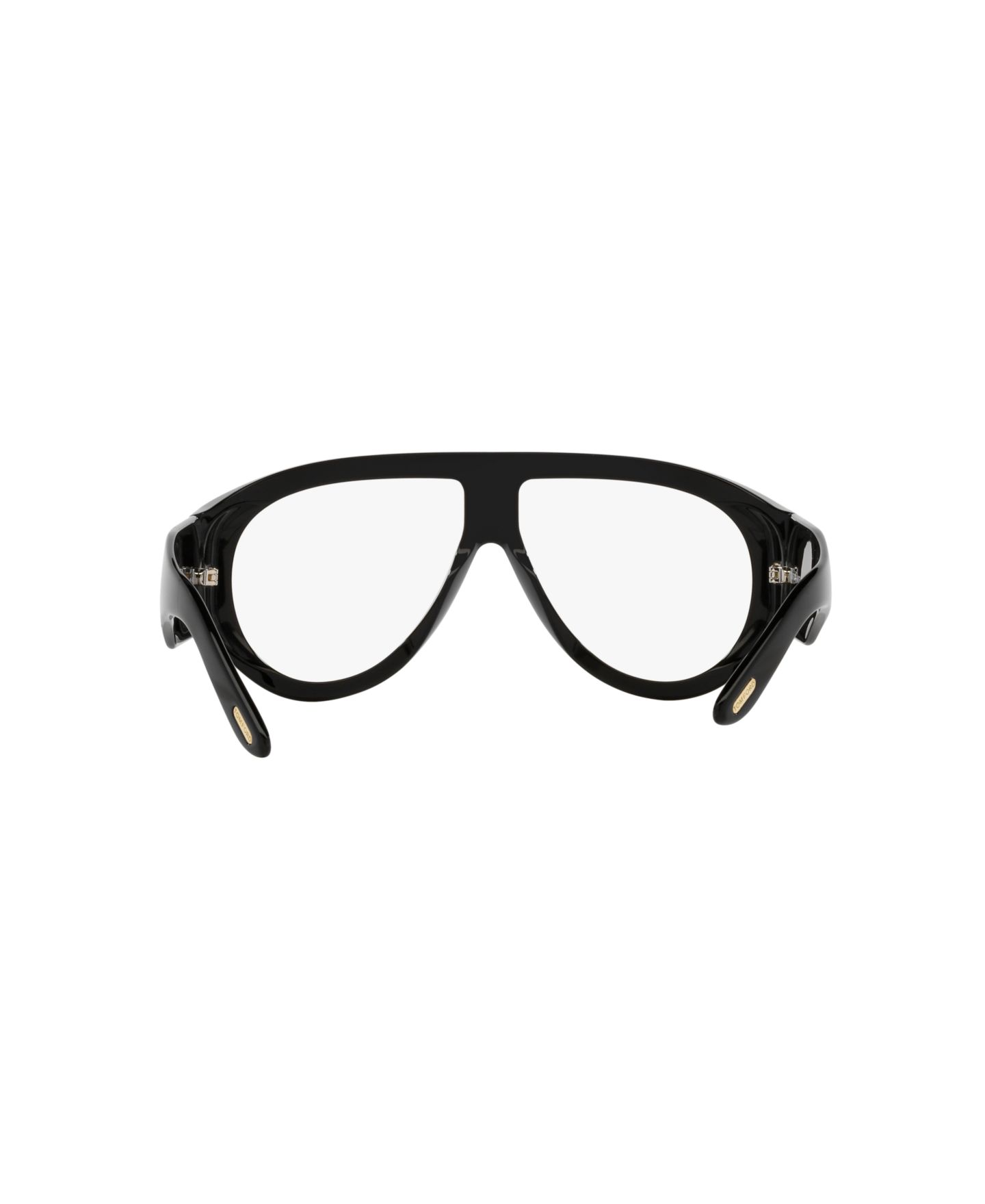 Мужские очки Tom Ford Man Pilot/Aviator Plastic FT5958-B Eyeglasses, цвет: Чёрный блестящий — фото 4