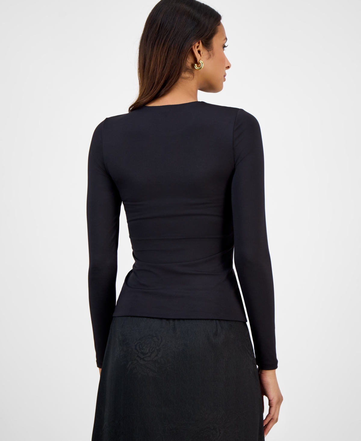 And Now This Women's Second Skin Crewneck Top, Macy's Exclusive In Black