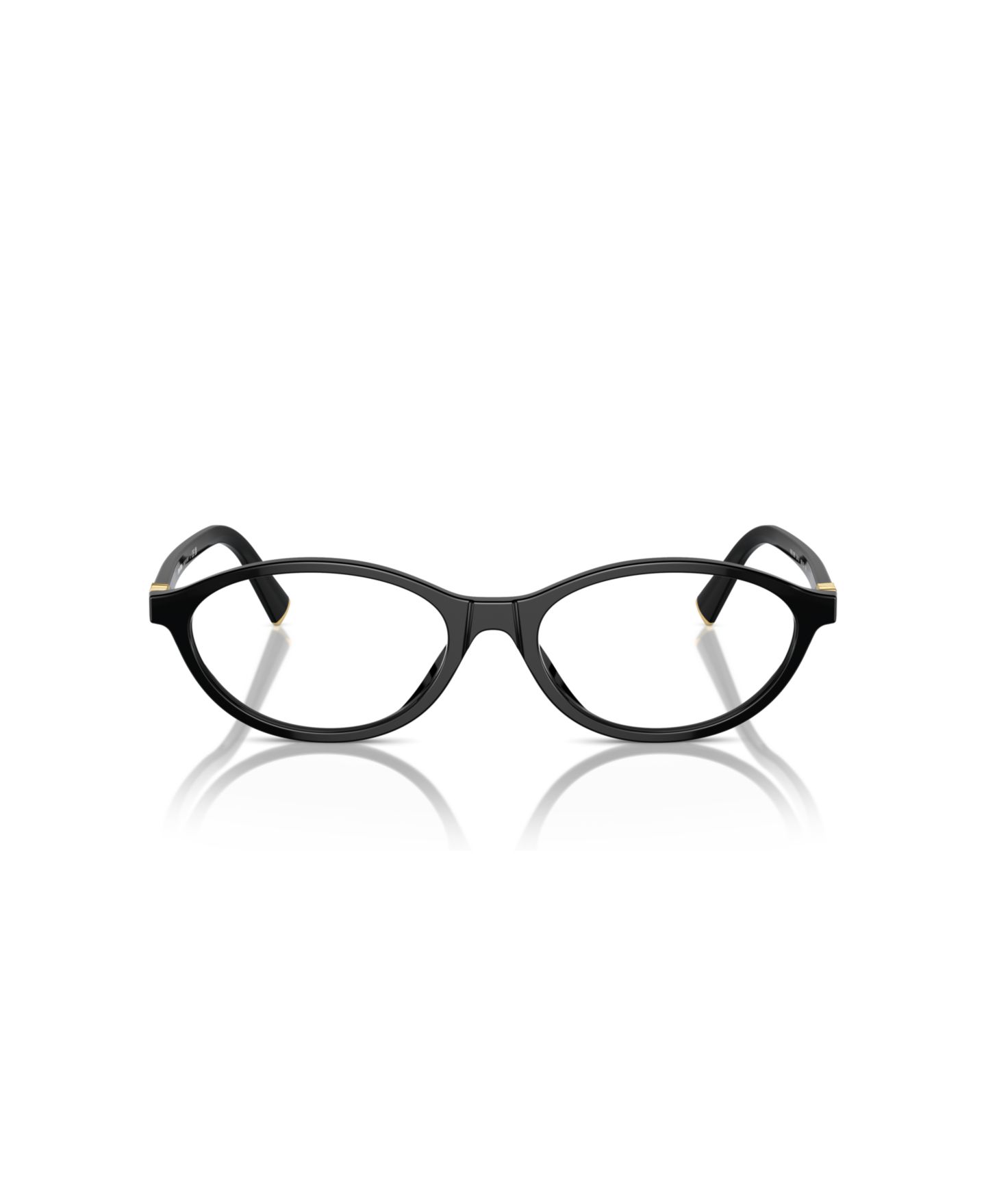 Женские очки MIU MIU Woman Oval Plastic MU 09XV Eyeglasses, цвет: Чёрный — фото 2