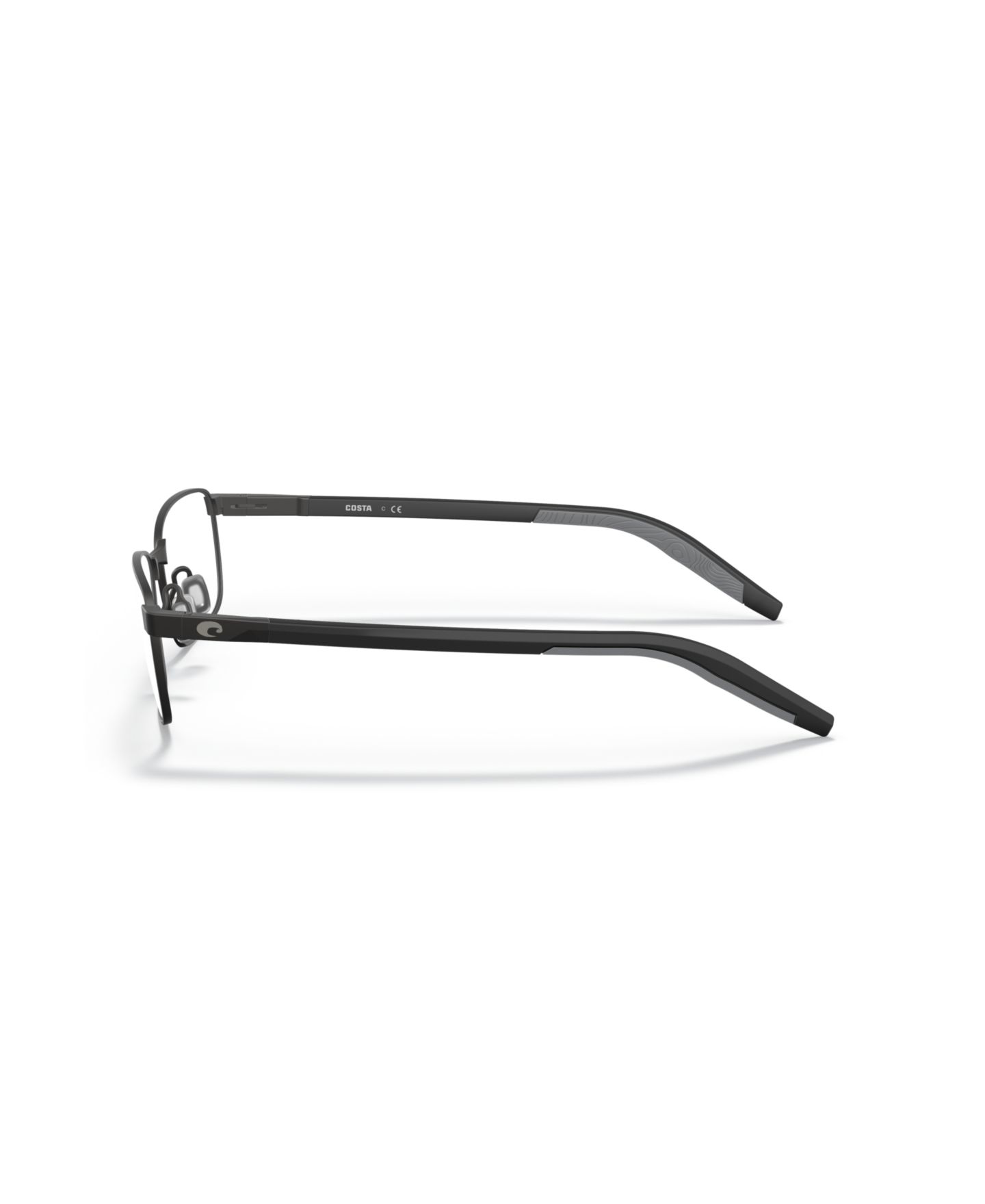 Мужские очки Costa Del Mar Costa Man Rectangle Metal 6A3016 Bimini Road 320 Eyeglasses, цвет: Чёрный — фото 3