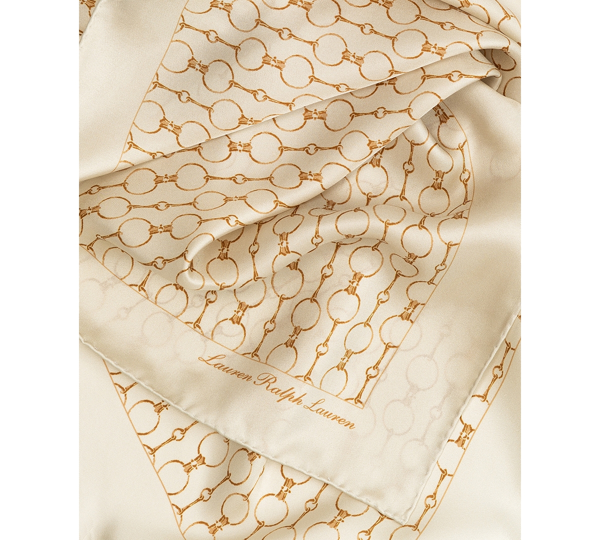 Ralph Lauren Status Silk Square Scarf In Neutral