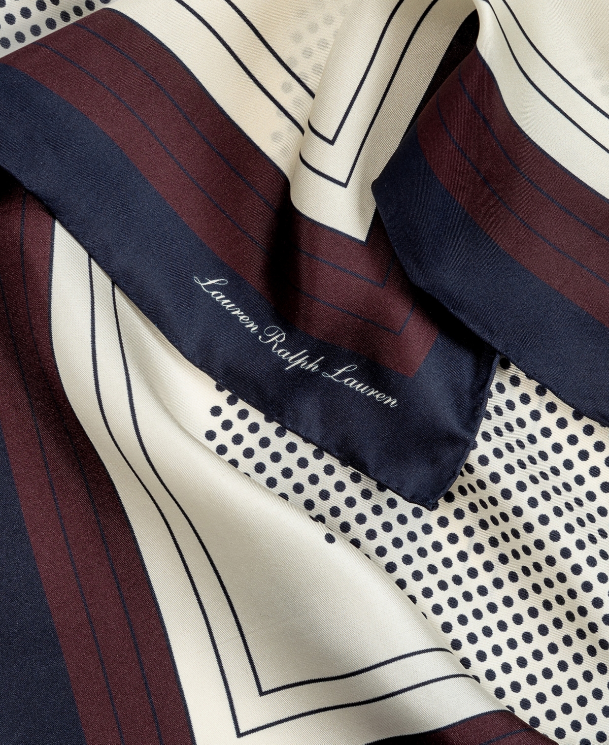 Ralph Lauren Fall Dot Silk Square Scarf In Multi