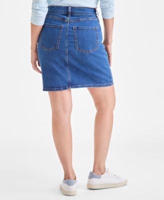 Women's Mid-Rise 5-Pocket Denimi Skirt, Macy's Exclusive