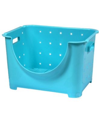 Stackable Plastic Storage Container Bins for Home Organization