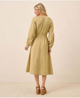 Organic Cotton Coastal Double Gauze Poet Sleeve Dress