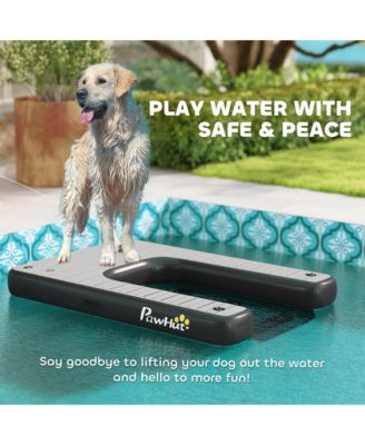 Inflatable Dog Boat Ramp, Floating Dog Pool Ramp Up to 286 lbs