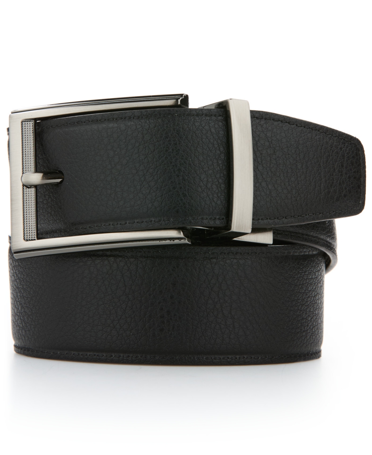 Perry Ellis Portfolio Men's Peb Reversible Textured Dress Belt In Brown