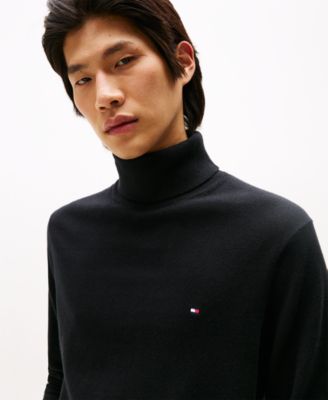 Men's Regular-Fit Pima Cotton Cashmere Blend Solid Turtleneck Sweater