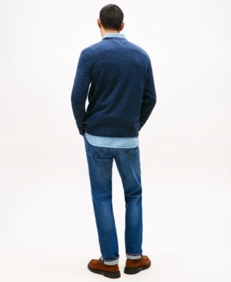 Men's Lambswool Blend Donegal Crewneck Sweater