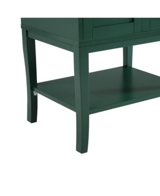 24" Bathroom Vanity Cabinet with Sink Top, Modern Storage Cabinet with 2 Doors, Single Basin Unit