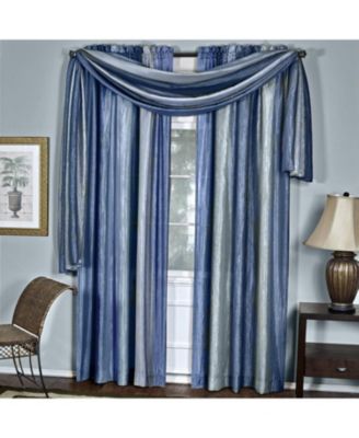 Ombre Crushed Satin Sheer Single Window Curtains & Valances - 50 in. W x 84 in. L, Sage