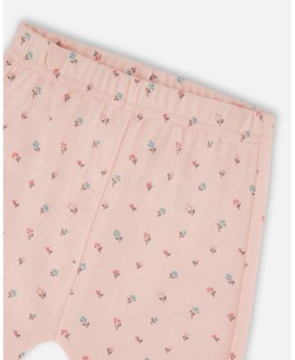 Baby Girls Cotton Pant with Top Set Pink Mini Floral