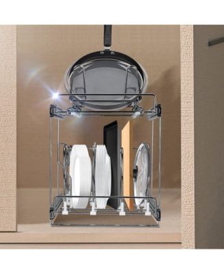 Pot and Pan Wall Rack with 12 Hooks, Heavy-Duty Mountable Organizer for Kitchen Use