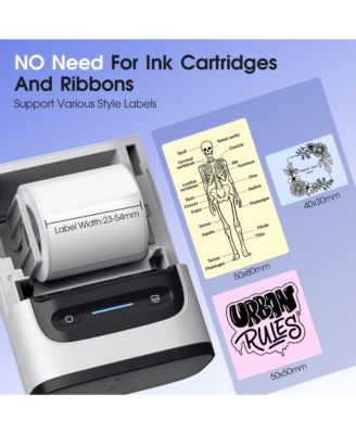 POLONO Label Maker Machine with Tape, PM220-A Bluethooth Label Printer, 2 Inch Portable Thermal Printer for Small Business, Address, Logo, Clothing, Sticker Printer for Phones & PC